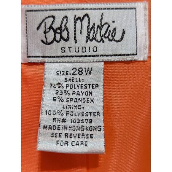 Bob Mackie Women's Beautiful Orange & Tan Trim Traditional Style Blazer Jacket S - Picture 2 of 6